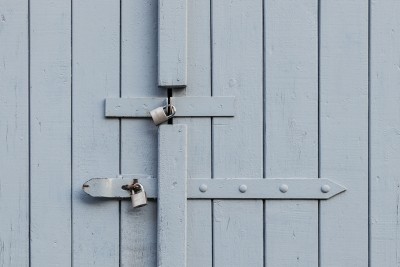 Locks on a gate