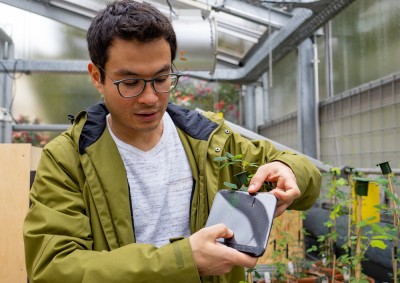 A man conducts research